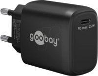 GOOBAY 65367 - USB-Ladeger&auml;t, 25 W, 1x USB-C (PD), schwarz