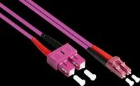 GC LW-830LS4 - Patchkabel LWL Duplex OM4 50/125&micro; LC/SC, 30 m, violett