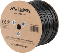 LBG 6-30CU0305BK - Cat.6 Verlegekabel FTP, Gel, schwarz, 305m