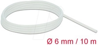 DELOCK 18930 - Schutzschlauch, Glasfasergeflecht, 10 m x 6 mm, wei&szlig;