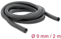 DELOCK 18852 - Kunststoff-Geflechtschlauch, &Oslash; 9 mm, schwarz, 2 m