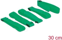 DELOCK 18706 - Klett-Kabelbinder, 300 mm, x 20 mm, 5 St&uuml;ck, mit Schlaufe, gr&uuml;n