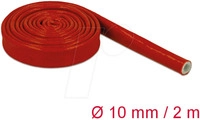 DELOCK 18897 - Feuerfester Schutzschlauch, silikonbeschicht., 2 m x 10 mm, rot