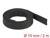 DELOCK 20792 - Gewebeschrumpfschlauch 2 m x 10 mm Schrumpfungsrate 2:1 schwarz