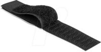 DELOCK 19098 - Kabelhalter mit Klett, selbstklebend, 110 x 20 mm, 10 Stk. schwa