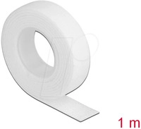 DELOCK 18375 - Klettband auf Rolle, 1 m x 13 mm, wei&szlig;