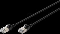 DIGI 1632A005SBL - Cat.6a Patchkabel, F/FTP, schwarz, 0,5 m