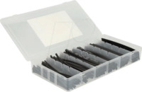 DELOCK 86271 - Schrumpfschlauch-Sortiment, schwarz, 100-teilig
