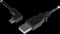 ST USBAUB1MLA - Sync- & Ladekabel, USB-A > Micro-B, 1 m, gewinkelt, schwarz