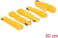 DELOCK 18708 - Klett-Kabelbinder, 300 mm, x 20 mm, 5 St&uuml;ck, mit Schlaufe, gelb