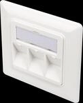 DIGI DN-93821 - Leerdose mit Frontplatte f&uuml;r 3x Keystone Module