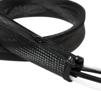 LOGILINK KAB0047 - Kunststoff Kabel Sleve, schwarz, AD 30 mm, 2m