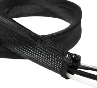 LOGILINK KAB0049 - Kunststoff Kabel Sleve, schwarz, &Oslash;35 mm, 2m