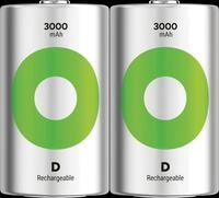REC 3000 2D - ReCyko, NiMh-Akku, D (Mono), 3000 mAh, 2er-Pack