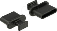 DELOCK 64013 - Staubschutz, USB-C Buchse mit Griff, 10 St&uuml;ck, schwarz