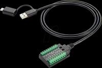 EXSYS EX-13003 - USB 2.0 Konverter, USB-A/C auf RS-232/422/485/TTL, 1,0 m