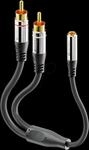 SON ACA004 - 2x Cinch auf 3,5mm Audio Adapter Kabel 0,2 m