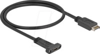 DELOCK 85526 - USB 3.1 E Key A 20 Pin Stecker zu USB C Buchse, Einbau, 50 cm