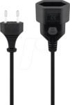 GOOBAY 50510 - Euro Verl&auml;ngerung, Stecker-Buchse, schwarz, 5 m