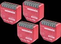 SHELLY 1PM G4-4 - Shelly 1PM Gen4, BT Matter Zigbee WLAN Messaktor,1-Kanal, 4er Pa