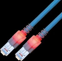 CS1OBCDCD0100 - Cat.6 LED Patchkabel, DualBoot, S/FTP blau, 10 m