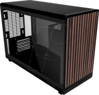 LIAN DAN WDG BK - Lian Li DAN Cases A3 Wood Edition M-ATX, Glas, schwarz