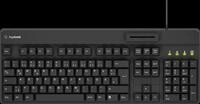 KEYSONIC 61081 - Tastatur, USB, mit Smartcard-Leser, schwarz
