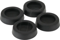 INL 59909B - Gummi-F&uuml;&szlig;e f&uuml;r PC Geh&auml;use, 4er-Pack, schwarz