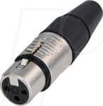 REAN RC3F - XLR Kabelbuchse 3-polig, vernickeltes Geh&auml;use