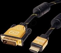 ROLINE 11045890 - Kabel, HDMI-St. <> DVI-D 24 +1 St., 4k@30 Hz, 1,0 m