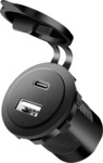 LOGILINK PA0330 - KFZ - USB-Ladebuchse, 12/24V, 60 W, Einbau, mit Deckel