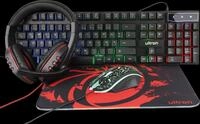 ULTRON 303150 - Tastatur-/Maus/Headset-Kombination, USB, Gaming-Set, DE
