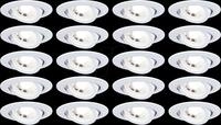 PLM 99997 - Einbauleuchte, 4,8 W, 3000 K, 450 lm, rund, wei&szlig; matt, 20er Set