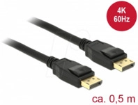 DELOCK 85506 - Delock Kabel DP 1.2 Stecker > DP Stecker 4k 0,5 m