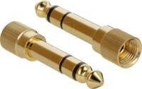 DELOCK 65983 - Adapter Audio Klinke 3,5 mm Bu > 6,35 mm St verschraubbar 3 Pin