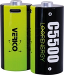 VERICO 2X BABY C - Li-Ion-Akku, Baby C, 1,5 V, 3700 mAh, USB-C, 2er-Pack