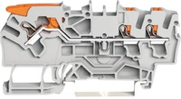 WAGO 2102-5301 - 3-Leiter-Durchgangsklemme, mit Hebel und Dr&uuml;cker 2,5 mm&sup2;, grau