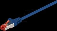 GOOBAY 95472 - Cat.6 S/FTP PiMF Patchkabel, CCA, blau, 1 m