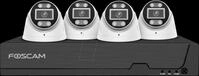 FOSCAM FNA108T4W - Netzwerk-Videorekorder, Set inkl. 4 Kameras