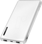 LOGI PA0328WRF - Powerbank, LiPo, 10000 mAh, 2x USB-A, USB-C, wei&szlig;