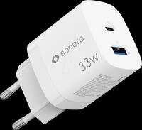 SON X-PS121 - USB-Ladeger&auml;t, 33 W, GaN, PD, 1x USB-C, 1x USB-A, wei&szlig;