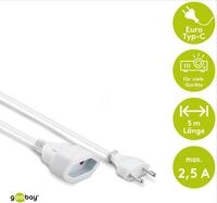 GOOBAY 50509 - Verl&auml;ngerung Eurostecker, 5 m , wei&szlig;
