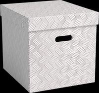 VONL 61430001 - Archivboxen, Recycel, W&uuml;rfel, 3 St&uuml;ck, wei&szlig;/grau
