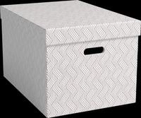 VONL 61420001 - Archivboxen, Recycel, Gr. L, 3 St&uuml;ck, wei&szlig;/grau