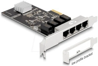 DELOCK 88618 - Netzwerkkarte, PCI Express, Gigabit Ethernet, 4x RJ45