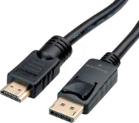 ROLINE 11045776 - Displayport 1.2 Kabel, DP-HDMI, 4K60Hz, 7,5m