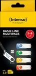 INTENSO 3503565 - USB-Stick, USB 2.0, 8 GB, Basic Line 5er Pack