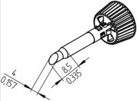 ERSA 0142ADLF40 - Ersadur L&ouml;tspitze, 4 mm abgewinkelt