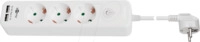 GB 41264 - Tischsteckdose, 3-fach, Typ F, 2x USB, wei&szlig;
