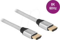 DELOCK 85368 - Ultra High Speed HDMI Kabel 48 Gbps 8K 60 Hz silber 3 m zertifiz